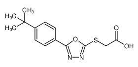 2-[[5-(4-tert-butylphenyl)-1,3,4-oxadiazol-2-yl]sulfanyl]acetic acid 332871-60-0