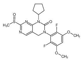 1-cyclopentyl-3-(2,6-difluoro-3,5-dimethoxy-phenyl)-7-methanesulfinyl-3,4-dihydro-1H-pyrimido[4,5-d]pyrimidin-2-one