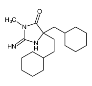 (5R)-5-(2-Cyclohexylethyl)-5-(cyclohexylmethyl)-2-imino-3-methyl- 4-imidazolidinone 856877-71-9