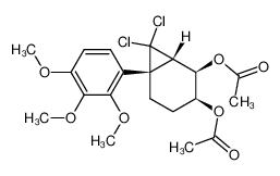 116211-67-7 (1α,2α,3α,6α)-7,7-dichloro-6-(2',3',4'-trimethoxyphenyl)-bicyclo[4.1.0]heptane-2,3-diol diacetate