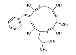 (3Z)-3-benzylidene-9-methyl-6-(2-methylpropyl)-1,4,7,10-tetrazacyclododecane-2,5,8,11-tetrone