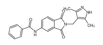 5-benzoylamino-2-(3,5-dimethyl-1H-pyrazol-4-ylmethyl)-isoindole-1,3-dione