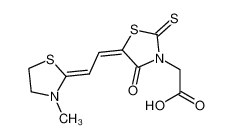 5-[(3-methylthiazolidin-2-ylidene)ethylidene]-4-oxo-2-thioxothiazolidin-3-acetic acid 65152-09-2