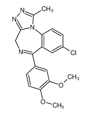 115764-98-2 8-chloro-6-(3,4-dimethoxyphenyl)-1-methyl-4H-[1,2,4]triazolo[4,3-a][1,4]benzodiazepine