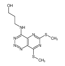 94320-95-3 3-(6,8-Bis-methylsulfanyl-pyrimido[5,4-d][1,2,3]triazin-4-ylamino)-propan-1-ol