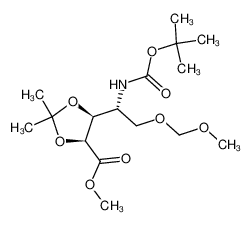 132430-71-8 1,1-dimethylethyl N-((1R,2S,3S)-2,3-(isopropylidenedioxy)-3-(methoxycarbonyl)-1-((methoxymethoxy)methyl)propyl)carbamate