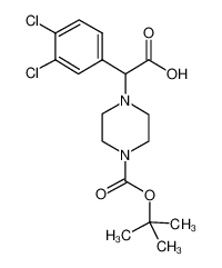 4-[CARBOXY-(3,4-DICHLORO-PHENYL)-METHYL]-PIPERAZINE-1-CARBOXYLIC ACID TERT-BUTYL ESTER HYDROCHLORIDE 885274-60-2