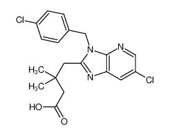 4-(3-((4-氯苯基)甲基)-6-氯咪唑并(4,5-b)吡啶-2-基)-3,3-二甲基丁酸