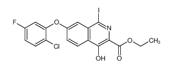 1455092-24-6 spectrum, 7-(2-chloro-5-fluorophenoxy)-4-hydroxy-1-iodoisoquinoline-3-carboxylic acid ethyl ester