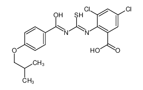 3,5-dichloro-2-[[4-(2-methylpropoxy)benzoyl]carbamothioylamino]benzoic acid 533919-33-4