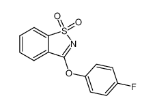 132636-72-7 3-(4-fluorophenoxy)benzo[d]isothiazole 1,1-dioxide