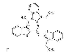 121972-98-3 2-(3-ethyl-benzothiazolium-2-yl)-1,3-bis-(3-ethyl-benzothiazol-2-yl)-trimethinium, diiodide