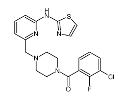 6-[[4-(3-氯-2-氟苯甲酰)哌嗪-1-基]甲基]-N-(噻唑-2-基)吡啶-2-胺