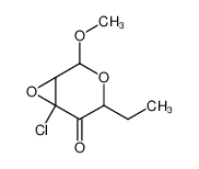 6-Chloro-4-ethyl-2-methoxy-3,7-dioxa-bicyclo[4.1.0]heptan-5-one 75253-83-7