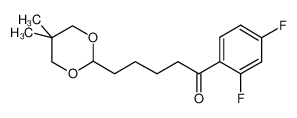 1-(2,4-difluorophenyl)-5-(5,5-dimethyl-1,3-dioxan-2-yl)pentan-1-one 898786-85-1