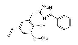 4-hydroxy-3-methoxy-5-[(5-phenyltetrazol-2-yl)methyl]benzaldehyde