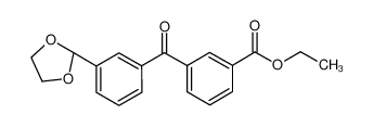 乙基3-[3-(1,3-二氧戊环-2-基)苯甲酰基]苯甲酸酯