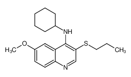 cyclohexyl-(6-methoxy-3-propylsulfanyl-quinolin-4-yl)-amine 1268468-74-1