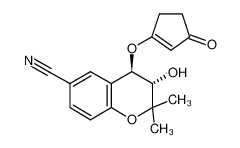 3-hydroxy-2,2-dimethyl-4-(3-oxocyclopenten-1-yl)oxy-3,4-dihydrochromene-6-carbonitrile 121055-10-5