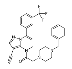 4-[2-(4-benzylpiperazin-1-yl)acetyl]-7-[3-(trifluoromethyl)phenyl]-5H-pyrazolo[1,5-a]pyrimidine-3-carbonitrile