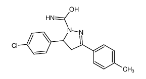 5-(4-氯苯基)-3-p-甲苯基-4,5-二氢-1H-吡唑-1-羰咪