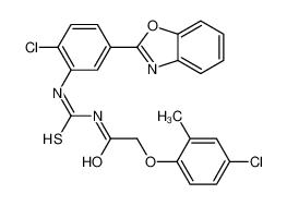 N-[[[5-(2-苯并恶唑基)-2-氯苯基]氨基]硫代甲酰]-2-(4-氯-2-甲基苯氧基)-乙酰胺