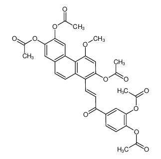 90826-59-8 1-(3',4'-Diacetoxyphenyl)-3-(2,6,7-triacetoxy-4-methoxy-1-phenanthryl)-2-propen-1-on