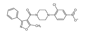 [4-(2-chloro-4-nitrophenyl)piperazin-1-yl]-(5-methyl-3-phenyl-1,2-oxazol-4-yl)methanone 341001-38-5