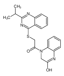 4-{[(2-Isopropyl-4-quinazolinyl)sulfanyl]acetyl}-3,4-dihydro-2(1H )-quinoxalinone