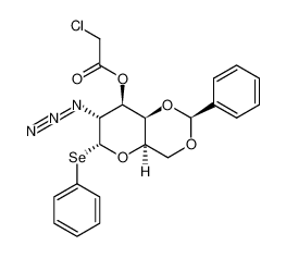 282736-08-7 spectrum, Phenyl 2-azido-4,6-benzylidene-3-O-chloroacetyl-2-deoxy-1-seleno-α-D-galactopyranoside