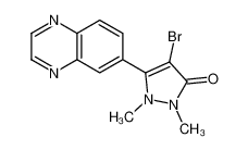 4-bromo-1,2-dimethyl-5-quinoxalin-6-ylpyrazol-3-one 1208320-93-7