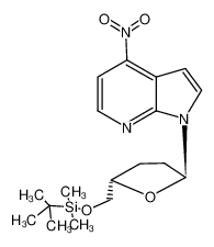 136892-32-5 1-<2,3-Dideoxy-5-O-<(1,1-dimethylethyl)dimethylsilyl>-α-D-glycero-pentofuranosyl>-4-nitro-1H-pyrrolo<2,3-b>pyridine