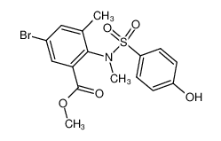 5-bromo-2-[(4-hydroxy-benzenesulfonyl)-methyl-amino]-3-methyl-benzoic acid methyl ester 287108-60-5