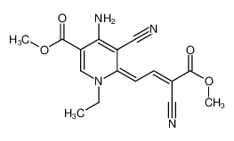 methyl (6E)-4-amino-5-cyano-6-[(E)-3-cyano-4-methoxy-4-oxobut-2-enylidene]-1-ethylpyridine-3-carboxylate 68350-78-7