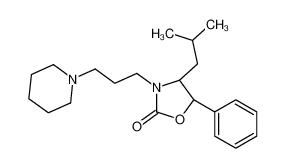 (4R,5S)-4-(2-methylpropyl)-5-phenyl-3-(3-piperidin-1-ylpropyl)-1,3-oxazolidin-2-one 104527-98-2