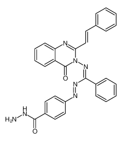 N-[4-(hydrazinecarbonyl)phenyl]imino-N'-[4-oxo-2-[(E)-2-phenylethenyl]quinazolin-3-yl]benzenecarboximidamide 127786-22-5