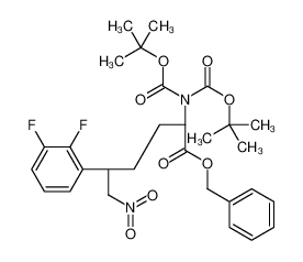 880144-45-6 spectrum, Benzyl (5S)-5-(2,3-difluorophenyl)-N,N-bis{[(2-methyl-2-propanyl) oxy]carbonyl}-6-nitro-D-norleucinate