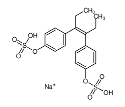 sodium,[4-[(Z)-4-(4-sulfooxyphenyl)hex-3-en-3-yl]phenyl] hydrogen sulfate 1553-21-5