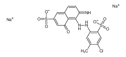 disodium,5-[2-(4-chloro-5-methyl-2-sulfonatophenyl)hydrazinyl]-6-imino-4-oxonaphthalene-2-sulfonate 94159-49-6