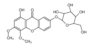 1-hydroxy-3,4-dimethoxy-7-[(2S,3R,4S,5S,6R)-3,4,5-trihydroxy-6-(hydroxymethyl)oxan-2-yl]oxyxanthen-9-one 76907-78-3