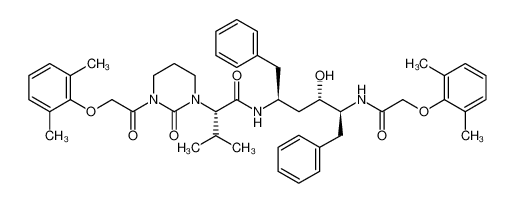 1(2H)-Pyrimidineacetamide, 3-[2-(2,6-dimethylphenoxy)acetyl]-N-[(1S,3S,4S)-4-[[2-(2,6-dimethylphenoxy)acetyl]amino]-3-hydroxy-5-phenyl-1-(phenylmethyl)pentyl]tetrahydro-α-(1-methylethyl)-2-oxo-, (αS)- 943250-66-6