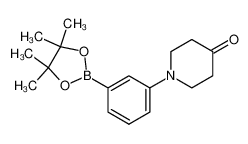 1-(3-(4,4,5,5-tetramethyl-1,3,2-dioxaborolan-2-yl)phenyl)piperidin-4-one 1129541-51-0