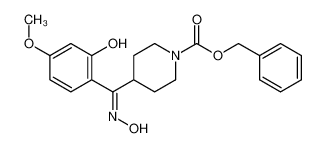 Benzyl 4-[(E)-(hydroxyimino)(2-hydroxy-4-methoxyphenyl)methyl]-1- piperidinecarboxylate 84163-47-3