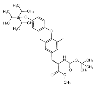 1016161-91-3 methyl (S)-2-((tert-butoxycarbonyl)amino)-3-(3,5-diiodo-4-(4-((triisopropylsilyl)oxy)phenoxy)phenyl)propanoate