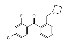 [2-(azetidin-1-ylmethyl)phenyl]-(4-chloro-2-fluorophenyl)methanone 898755-19-6