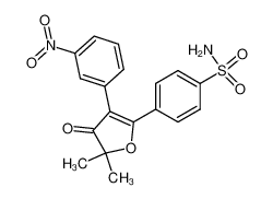 5-{4-(Aminosulfonyl)phenyl}-2,2-dimethyl-4-(3-nitrophenyl)-3(2H)-furanone 301693-34-5