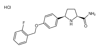 (5R)-5-(4-{[(2-fluorophenyl)methyl]oxy}phenyl)-L-prolinamide hydrochloride 934240-31-0