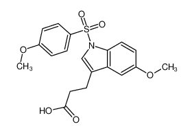 3-[5-methoxy-1-(4-methoxyphenyl)sulfonylindol-3-yl]propanoic acid 835619-41-5