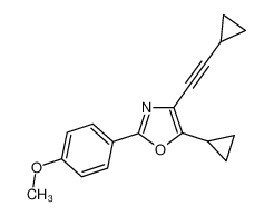 1261297-60-2 2-(4-methoxyphenyl)-4-cyclopropylethynyl-5-cyclopropyloxazole