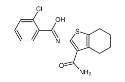 2-[(2-Chlorobenzoyl)amino]-4,5,6,7-tetrahydro-1-benzothiophene-3- carboxamide 298193-32-5